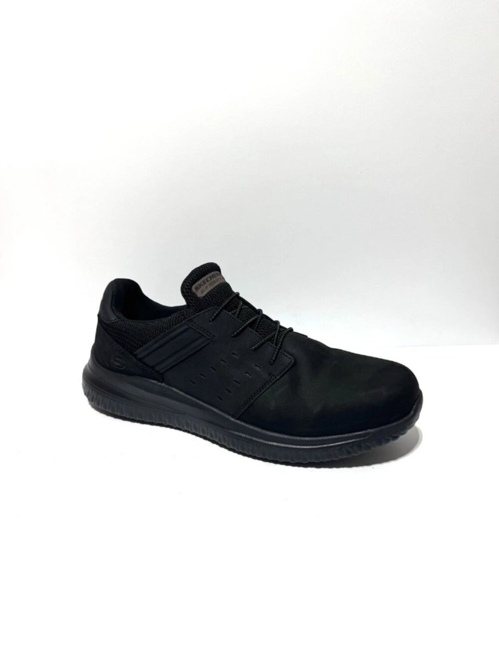 Skechers Mens Delson 3.0 Slip On Sneakers Black Size 13 W